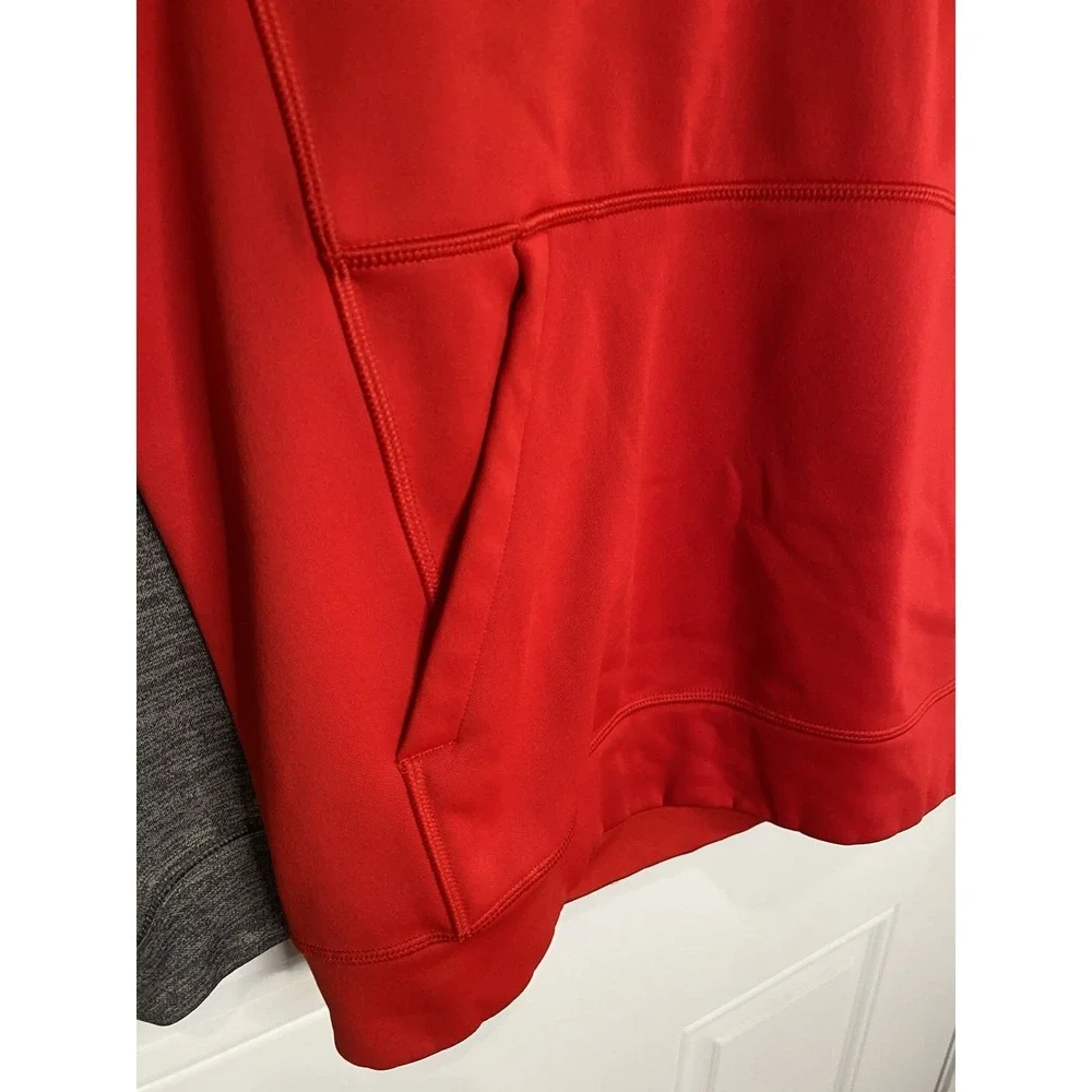 Adidas Climawarm Men's Medium Red & Gray Pullover Hoodie Jacket Sweatshirt